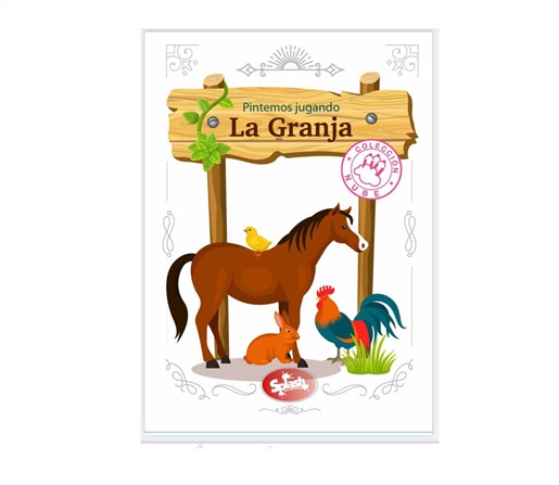 LIBRO PARA COLOREAR PINTAR JUGANDO GRANJA